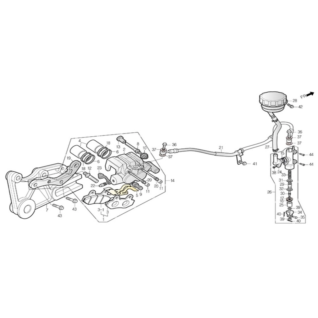 DAELIM VJF250 ROADWIN ARKA FREN KOMPLE GRI #VJF250 B1245 GR
